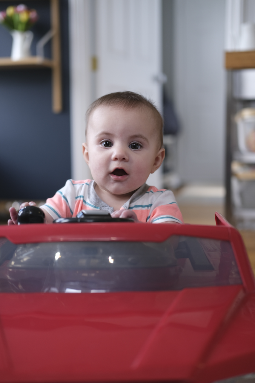 Zoe cruising in her Ford truck.